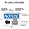 Signmission Use Other Door (Left Arrow), 10 in W x Rectangle, Aluminum OS-2PACK-NS-A-710-L-18803 - alternate 3